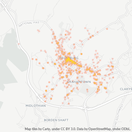 21532 Business Density Heatmap