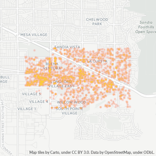 87123 Business Density Heatmap