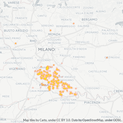 Mappa di calore per cap 27010