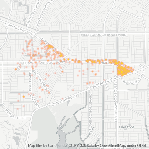 33953 Business Density Heatmap