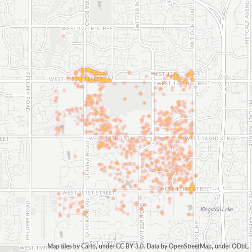 66221 Business Density Heatmap