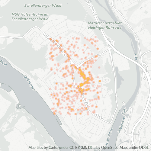 Heatmap für plz 45259