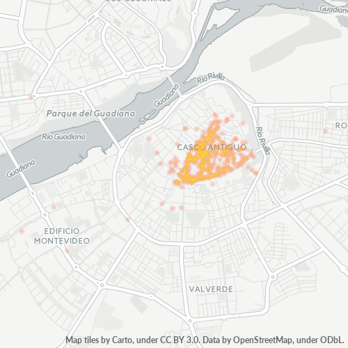 Mapa de calor para código postal 06002