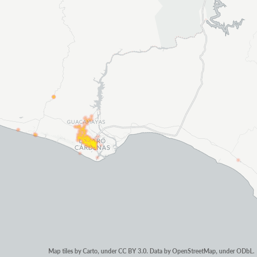 60950 Mapa de calor de densidad empresarial