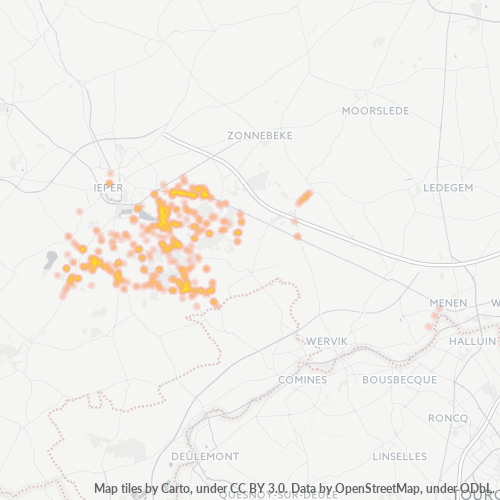 Heatmap voor postcode 8902