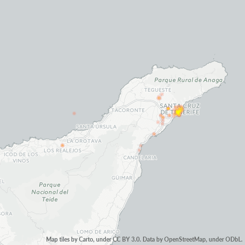 38005 Mapa de calor de densidad empresarial