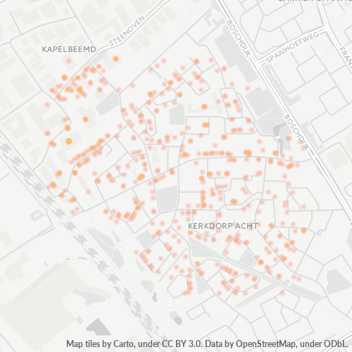 Heatmap voor postcode 5626