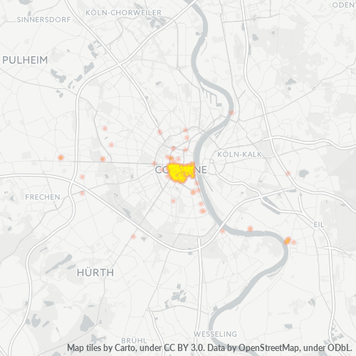 Heatmap für plz 50676