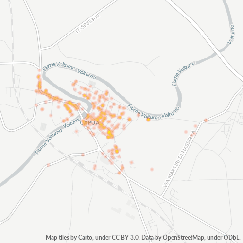 Mappa di calore per cap 81043