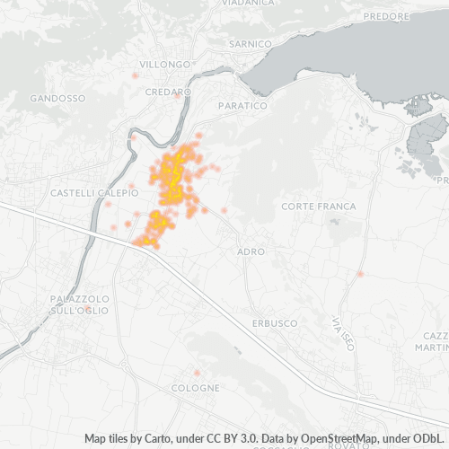 Mappa di calore per cap 25031