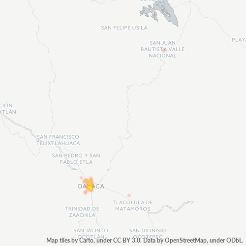 68130 Mapa de calor de densidad empresarial