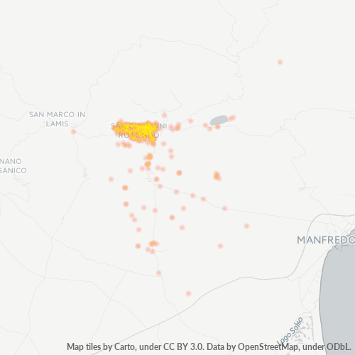 Mappa di calore per cap 71013