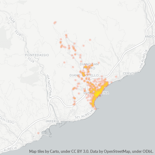 Mappa di calore per cap 18013