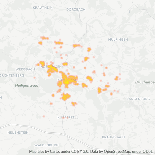 Heatmap für plz 74653