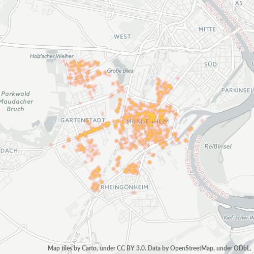 Heatmap für plz 67065