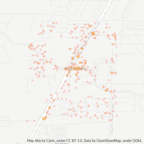 77372 Business Density Heatmap