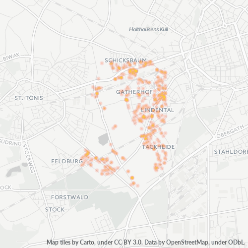 Heatmap für plz 47804