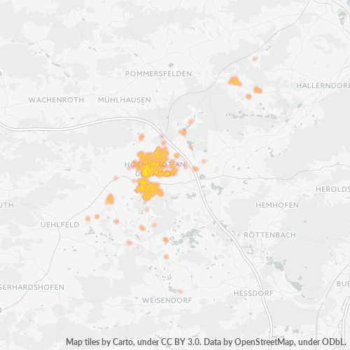 Heatmap für plz 91315