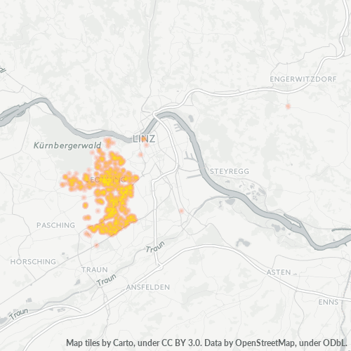 Heatmap für postleitzahl 4060