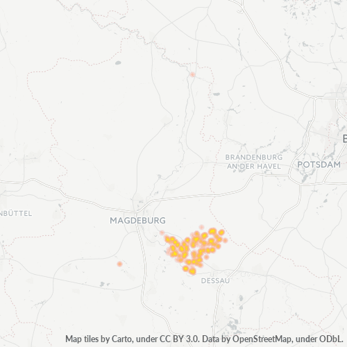 Heatmap für plz 39264