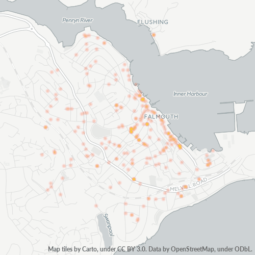 TR11 Business Density Heatmap