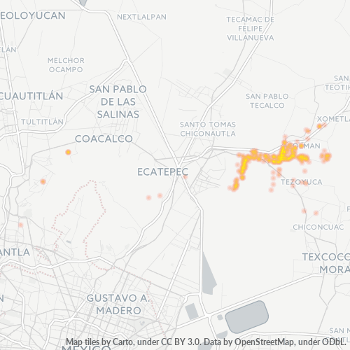 55885 Mapa de calor de densidad empresarial