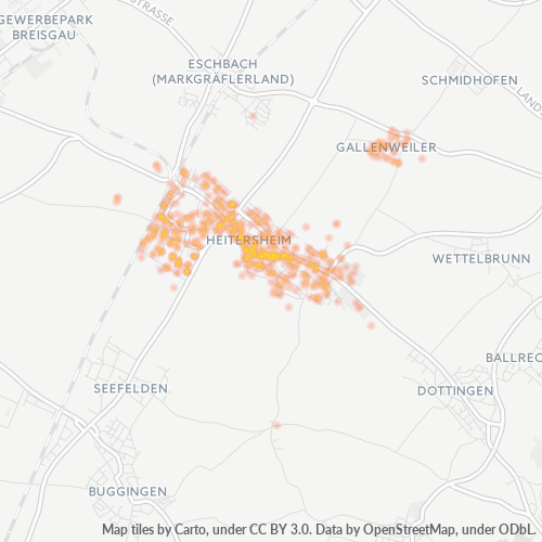 Heatmap für plz 79423