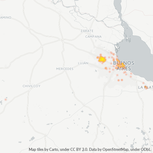 1665 Mapa de calor de densidad empresarial