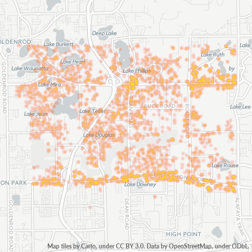 32817 Business Density Heatmap