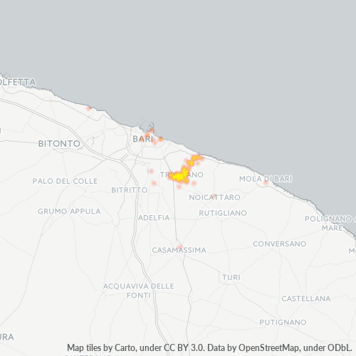 Mappa di calore per cap 70019