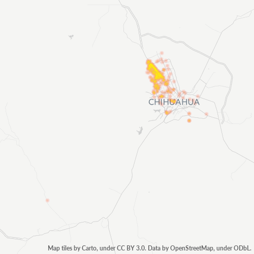 31125 Mapa de calor de densidad empresarial