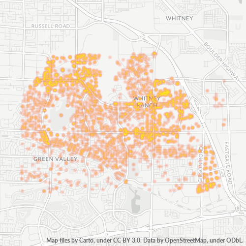 89014 Business Density Heatmap