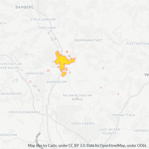 91301 Standortdichte-Heatmap