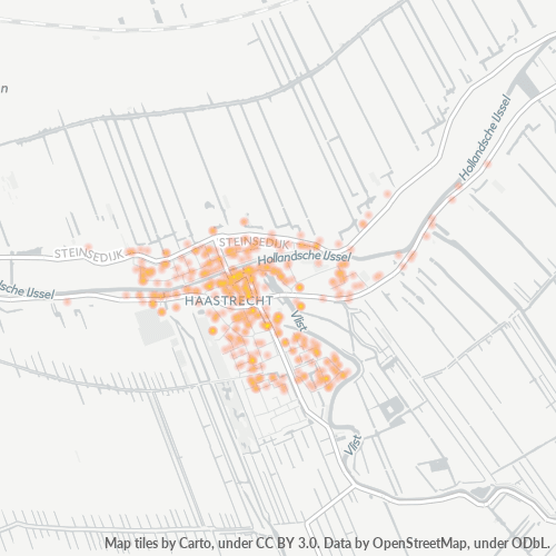 Heatmap voor postcode 2851