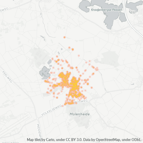 Heatmap voor postcode 5451
