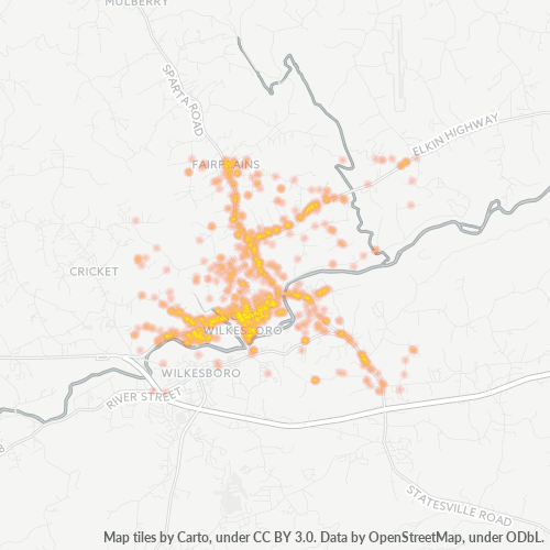 28659 Business Density Heatmap