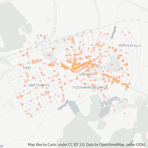 9600 Vállalati sűrűségi térkép