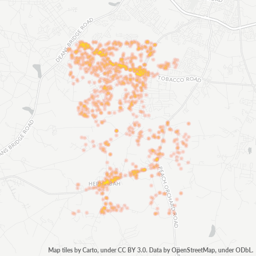 30815 Business Density Heatmap