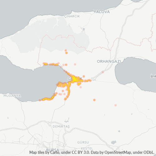 16600 Şirket Yoğunluğu Isı Haritası