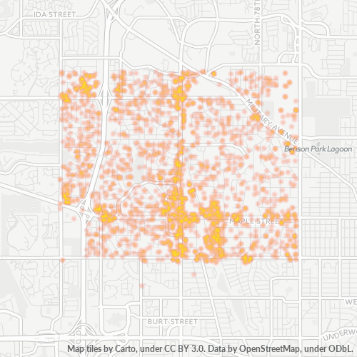 68134 Business Density Heatmap