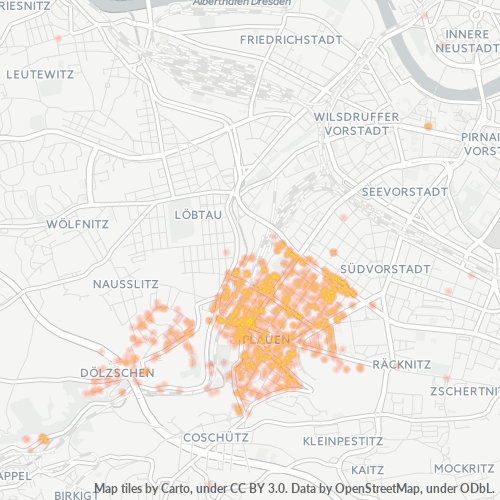Heatmap für plz 01187