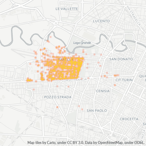 Mappa di calore per cap 10146