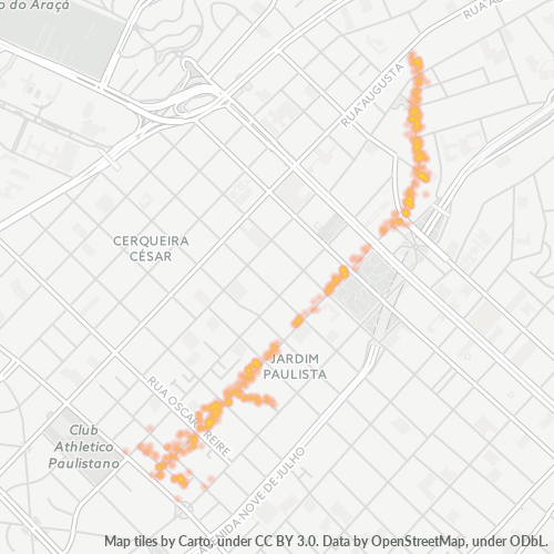01409-000 Mapa de calor de densidad empresarial