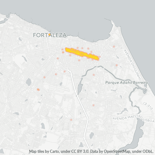 60140-000 Mapa de calor de densidad empresarial
