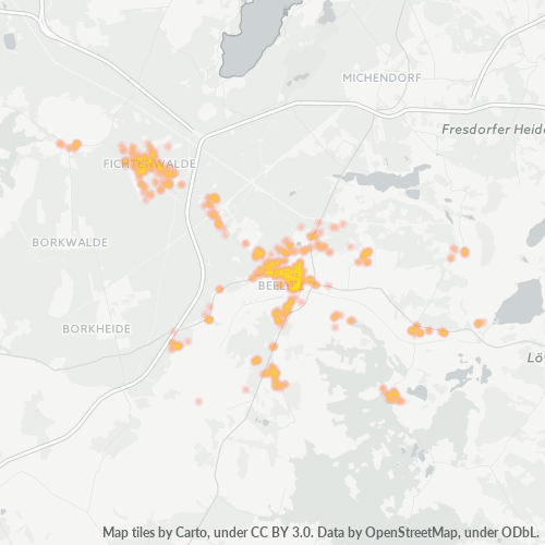 Heatmap für plz 14547
