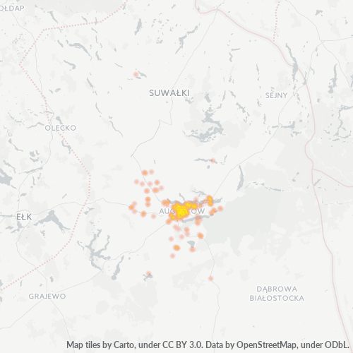 16-300 Mapa intensywności działalności gospodarczej