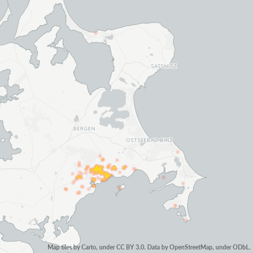 Heatmap für plz 18581