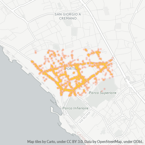Mappa di calore per cap 80055