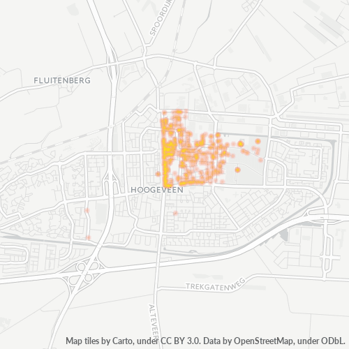 Heatmap voor postcode 7902