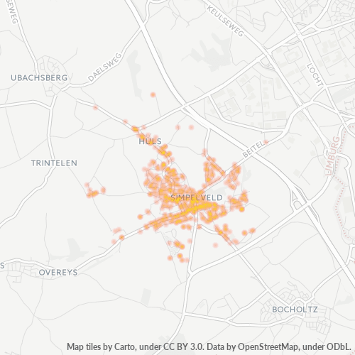 Heatmap voor postcode 6369